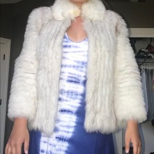 Beautiful White Fox Fur Coat
